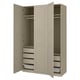 PAX / TYSSEDAL Wardrobe combination, grey-beige/grey-beige, 150x60x236 cm