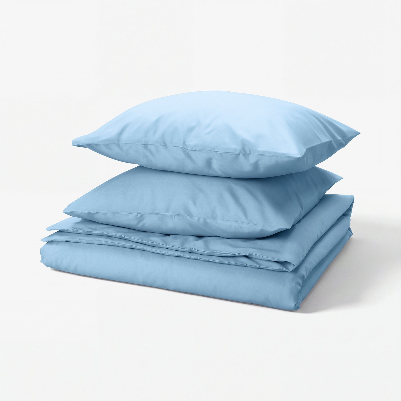 PILTANDVINGE Duvet cover and 2 pillowcases, light blue, 240x220/80x80 cm