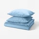 PILTANDVINGE Duvet cover and 2 pillowcases, light blue, 240x220/80x80 cm