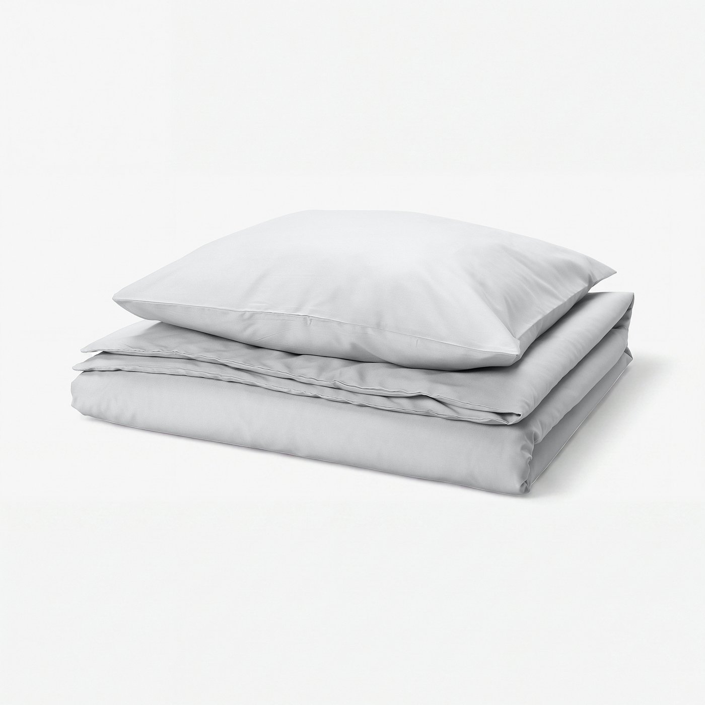 PILTANDVINGE Duvet cover and pillowcase, grey, 140x200/80x80 cm