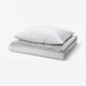 PILTANDVINGE Duvet cover and pillowcase, grey, 140x200/80x80 cm