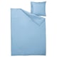 PILTANDVINGE Duvet cover and pillowcase, light blue, 140x200/80x80 cm