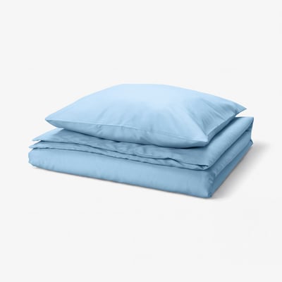 PILTANDVINGE Duvet cover and pillowcase, light blue, 140x200/80x80 cm