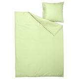 Pillowcase & duvet set in green, recycled polyester & viscose.