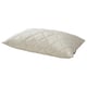 Option: A white RÅDHUSVIN pillow with a diamond pattern, made of cotton and wool.