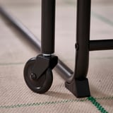 RÄVSAL Side table with bench, Gruddbo black/white