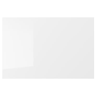 Sleek white high-gloss RINGHULT kitchen cabinet, modern minimalist design, durable, easy-clean.