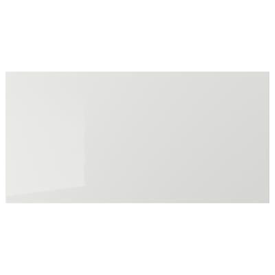 Modern kitchen drawer, glossy grey, sleek design. Aluminum alloy, rectangular.