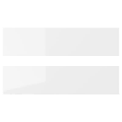 RINGHULT white kitchen drawer, glossy finish, rectangular shape, durable plastic & fibreboard.