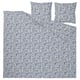 RODGERSIA Duvet cover and 2 pillowcases, blue/white, 240x220/80x80 cm