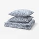 RODGERSIA Duvet cover and 2 pillowcases, blue/white, 240x220/80x80 cm