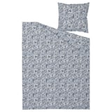 RODGERSIA blue paisley duvet & pillow set. Intricate patterns on cotton-viscose blend fabric.