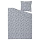 RODGERSIA Duvet cover and pillowcase, blue/white, 140x200/80x80 cm