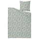 RODGERSIA Duvet cover and pillowcase, green/white, 140x200/80x80 cm