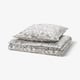 RODGERSIA Duvet cover and pillowcase, grey/white, 140x200/80x80 cm