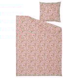 RODGERSIA paisley bedding set, peach, rectangular duvet & pillow, cotton-viscose blend.