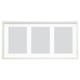 RÖDALM white photo frame set, holds 3 pictures, modern design, sturdy fiberboard & plastic, rectangular shape, simple & elegant.