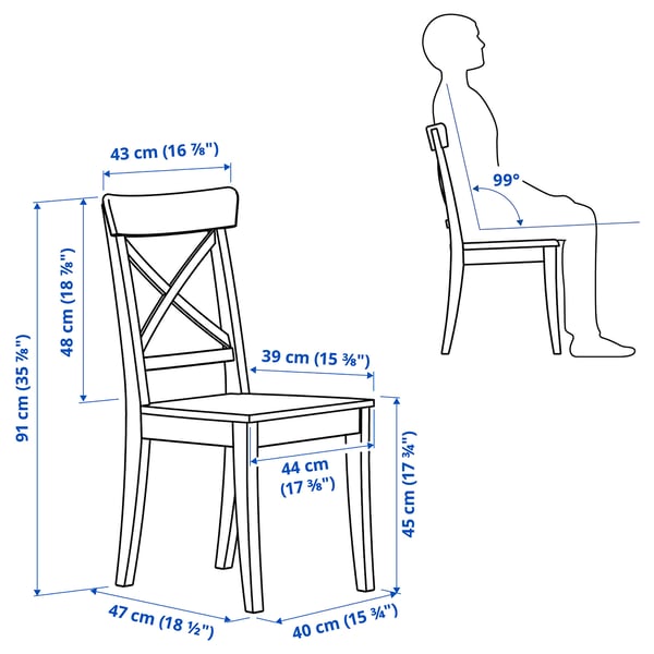 Illustration with measurements for the product: ROSENTORP.