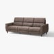 RULLERUM recliner sofa, brown, soft fabric, sleek design.