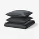 RUNDHAGTORN Duvet cover and 2 pillowcases, anthracite, 240x220/80x80 cm