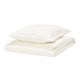 RUNDHAGTORN Duvet cover and pillowcase, white, 140x200/80x80 cm