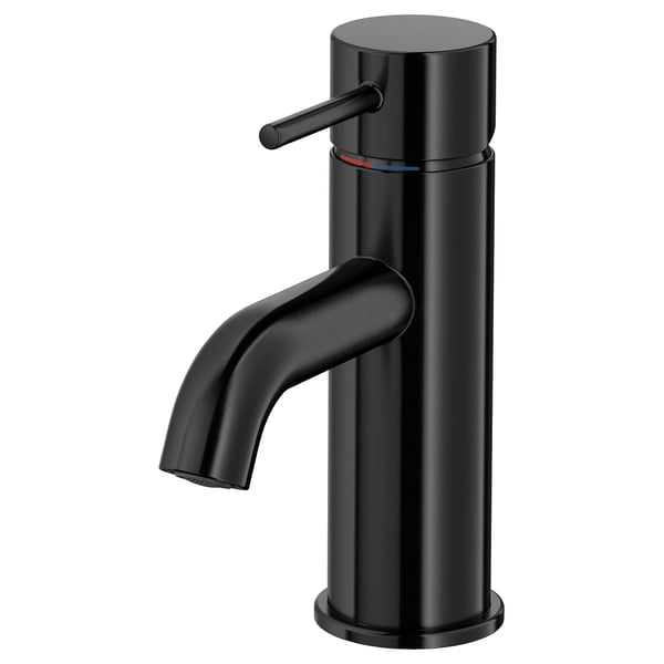 SALLSJÖN Bathroom mixer tap top lever, black, S