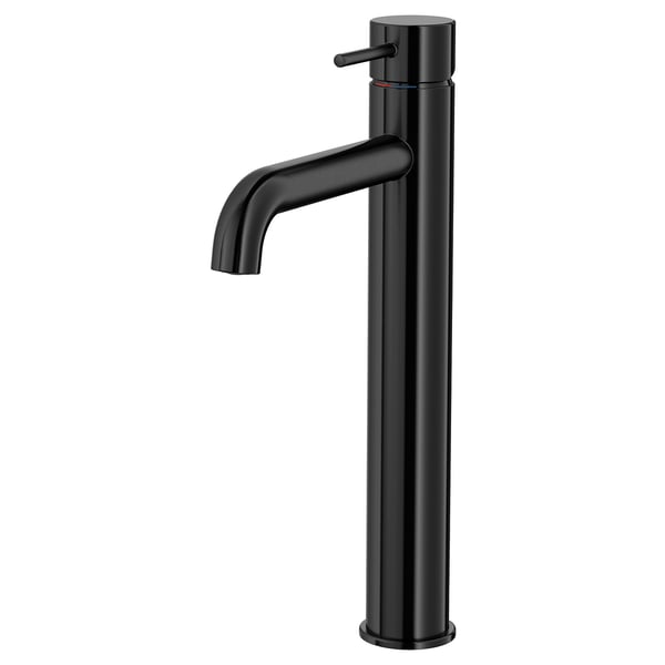 SALLSJÖN Bathroom mixer tap top lever, black, XL