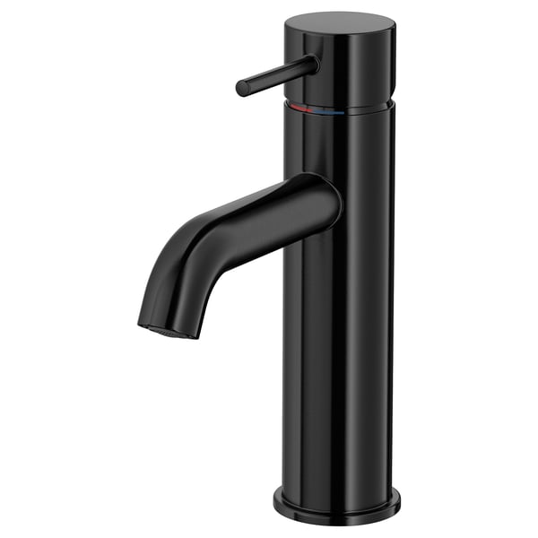 SALLSJÖN Bathroom mixer tap top lever, black, M