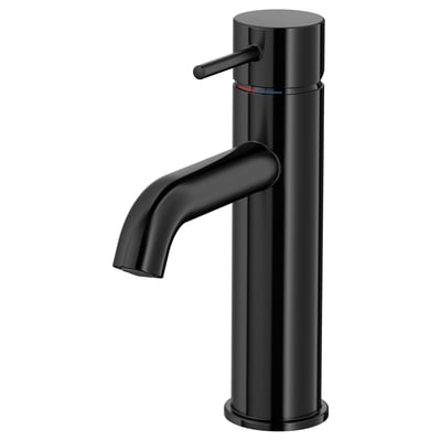 SALLSJÖN Bathroom mixer tap top lever, black, M
