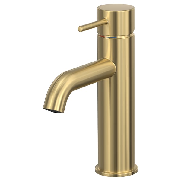 SALLSJÖN Bathroom mixer tap top lever, brass-colour, M