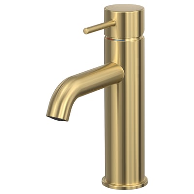 SALLSJÖN Bathroom mixer tap top lever, brass-colour, M