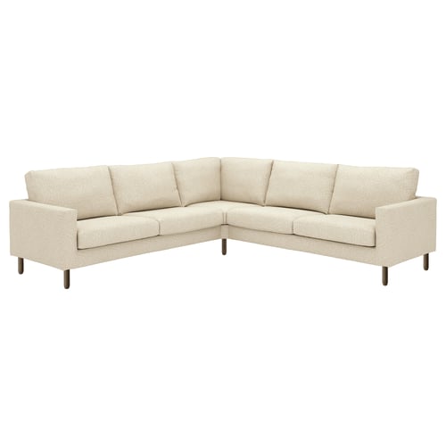 SALTSJÖBADEN Corner sofa, 4-seat, Vittangi light beige/white