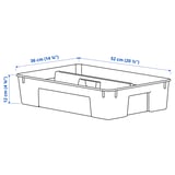 Illustration with measurements for the product: SAMLA.