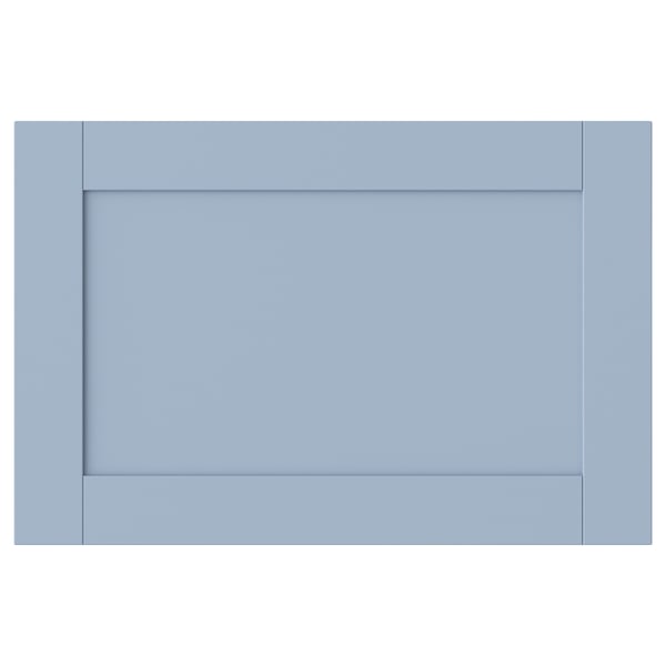 SANNIDAL blue cabinet door. Rectangle shape, simple design with smooth foil.