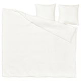 A SCHERSMIN white bedding set with a muslin texture made of 100% organic cotton.