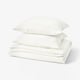 SCHERSMIN Duvet cover and 2 pillowcases, white, 240x220/80x80 cm