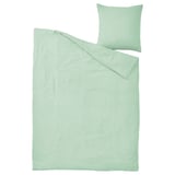SCHERSMIN duvet set, light green, 100% cotton, soft texture, includes duvet & pillow covers.