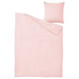 SCHERSMIN bed set, light pink, made of soft organic cotton, rectangular shape, simple design.