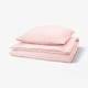 SCHERSMIN Duvet cover and pillowcase, pale pink, 140x200/80x80 cm
