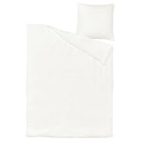SCHERSMIN white duvet set: soft, organic cotton muslin, with envelope pillowcase, simple, breathable design.
