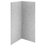 SIDORNA room divider, gray, triangular, particle board, pet, steel connections.