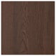 Dark brown wooden panel with visible grain. Square shape. Made from oak veneer.