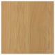 A square SINARP wooden panel in natural oak colour. It is made from oak veneer with a solid oak edge. The design is simple and straightforward.