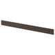 Brown wooden kitchen plinth, rectangular, smooth plastic surface.
