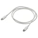 White, flexible usb-c cable SITTBRUNN, coiled, pvc-free tpe.