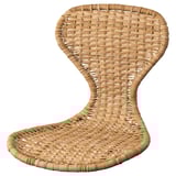 The SKÅLSTA chair seat, featuring a handwoven natural rattan design, seamless and comfortable for seating.