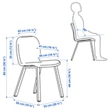 SKÅLSTA Table and 4 chairs, oak effect U-shaped black-grey/Knäbäck dark grey profiled metal/black-grey, 140x80 cm