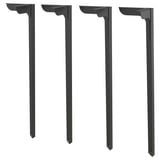 SKÅLSTA Table leg, straight black-grey