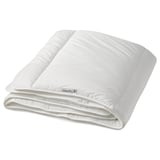 Folded white SKOGSFRÄKEN duvet, soft & fluffy, recycles materials.