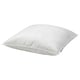 SKOGSFRÄKEN pillow, white, soft polyester filling, breathable cotton-lyocell cover, square shape, high support for side/back sleepers.